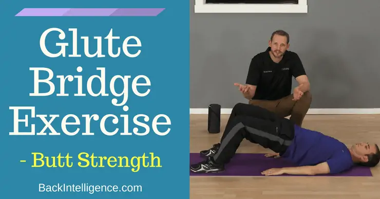 Glute bridge exercise