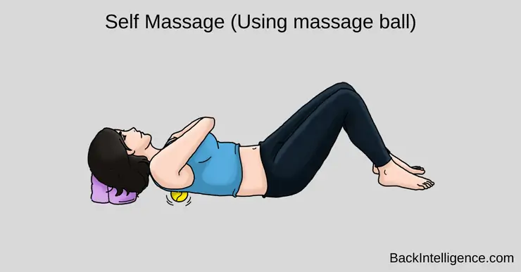 Self massage for shoulder blade