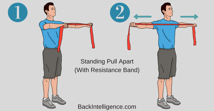 back pulls with band