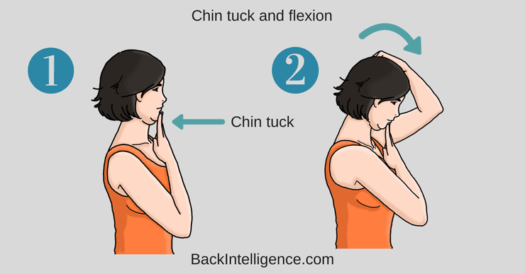 Chin tuck forward flexion