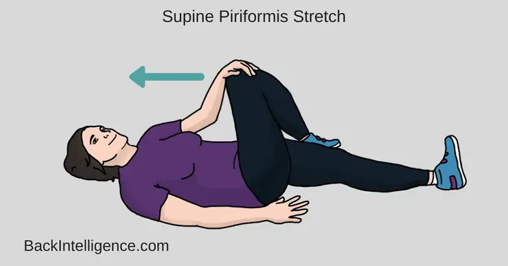 Supine piriformis stretch