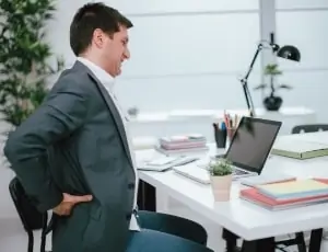 Back pain while working sitting