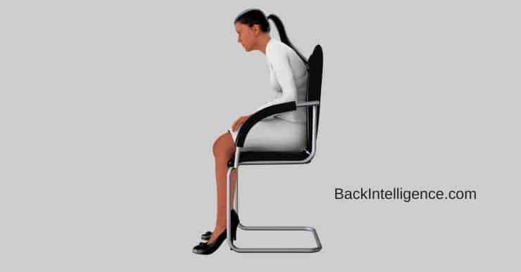 Slouched rounded posture